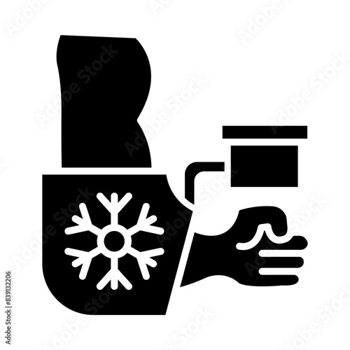 Cold Therapy Arm glyph icon
