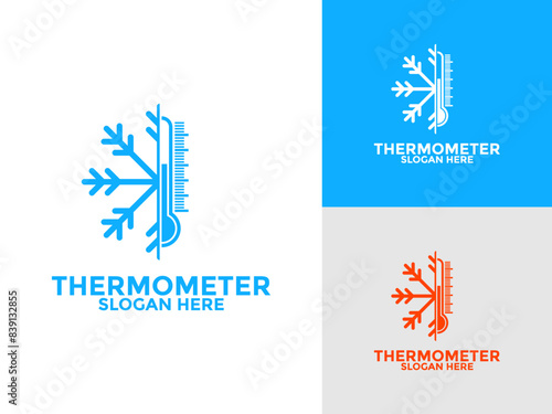 Thermometer logo concept icon vector set isolated, For web design element, website, app materials