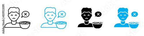 Lack of Appetite Icon Emphasizing Health Concerns and Nutritional Awareness