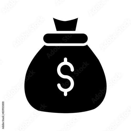 Money Bag glyph icon