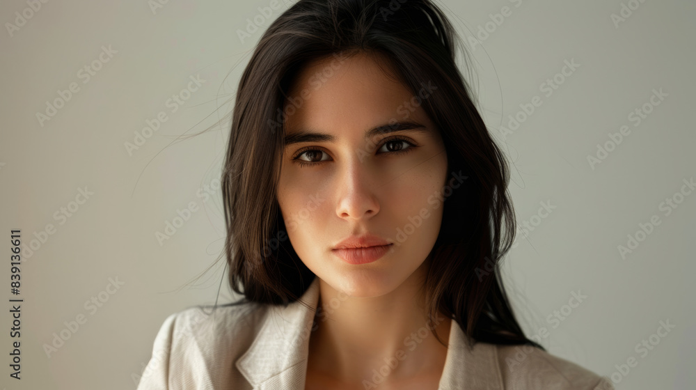 Serene beauty captured in a subtle gaze, as soft light accentuates delicate features. Serene beauty captured in a subtle gaze, as soft light accentuates delicate features.