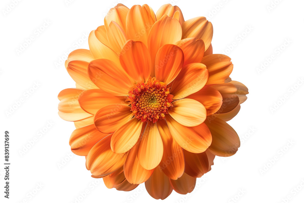 Orange flower on ground isolated on transparent background Orange flower on ground isolated on transparent background
