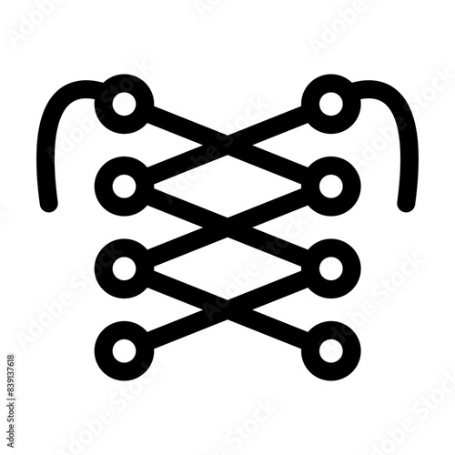 Shoelaces glyph icon
