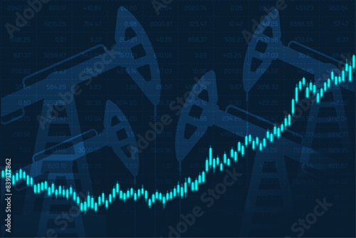 Financial background trading oil on the stock exchange
