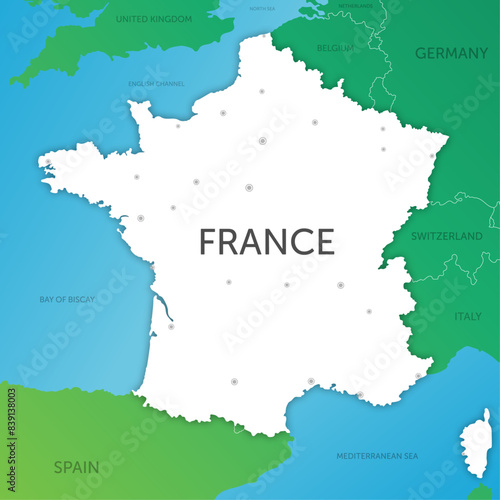 France map paper cut