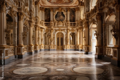 Palace interior architecture building ballroom. © Rawpixel.com