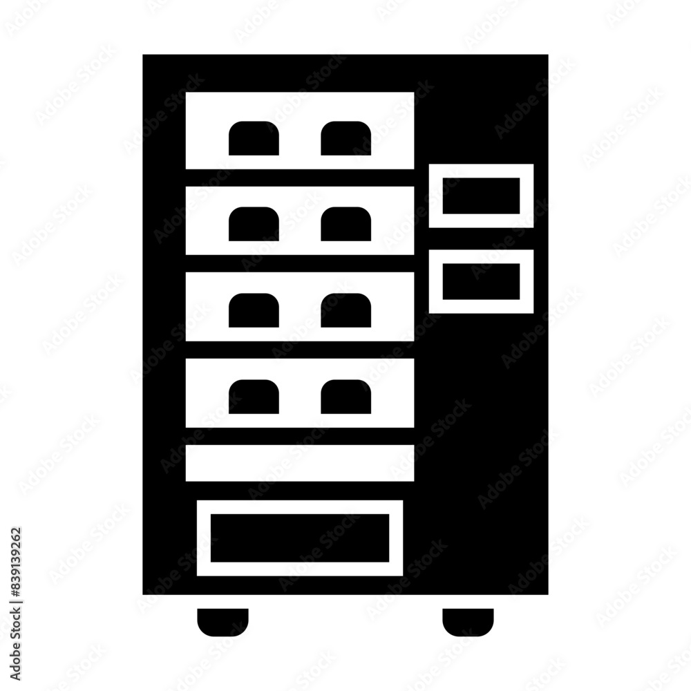 Vending machine glyph icon Vending machine glyph icon