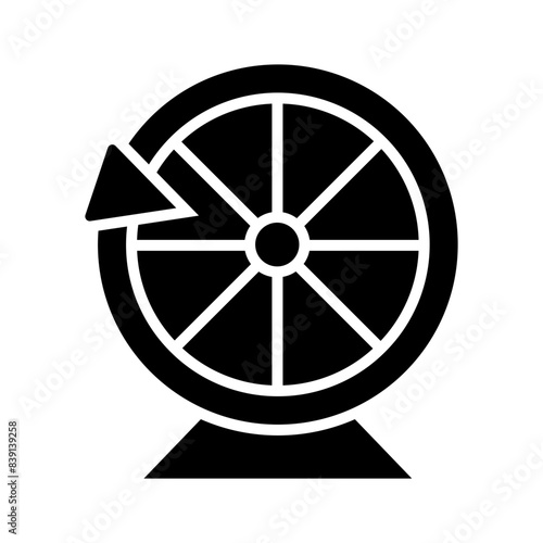 Lottery game glyph icon