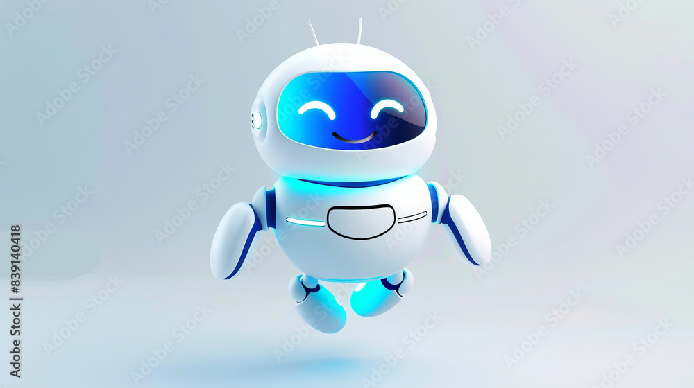 Cute 3d robot looking for isolated background. Friendly cute cartoon robot - 3d render. Customer support chatbot, online consultant, assistant. Technology concept. Robotic toy.Real 3d robot. Cute 3d robot looking for isolated background. Friendly cute cartoon robot - 3d render. Customer support chatbot, online consultant, assistant. Technology concept. Robotic toy.Real 3d robot.