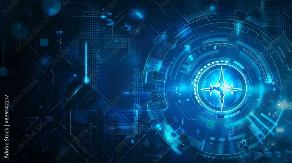 Abstract health medical science healthcare icon, digital technology background Abstract health medical science healthcare icon, digital technology background