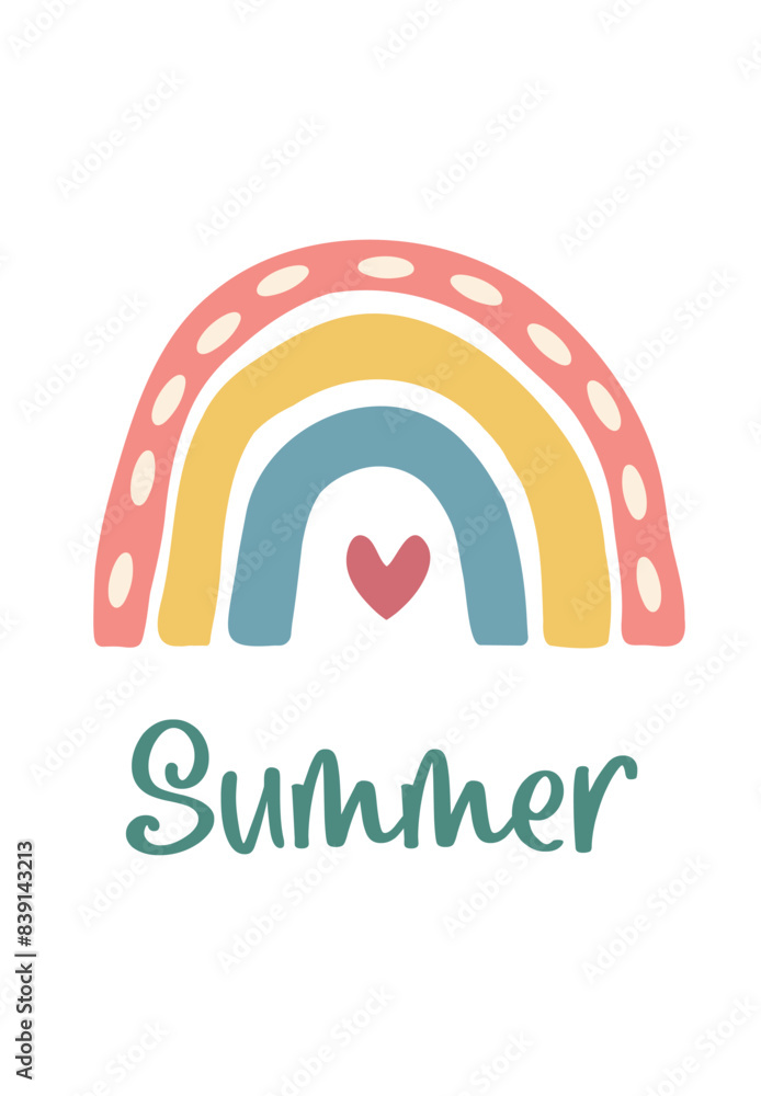 Fashionable abstract background with a heart,a rainbow. Trending, summer poster, card. an isolated element on a white background. for print, social networks, blog post, template, banner. vector art Fashionable abstract background with a heart,a rainbow. Trending, summer poster, card. an isolated element on a white background. for print, social networks, blog post, template, banner. vector art
