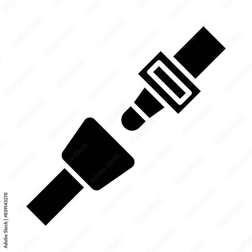 Seat belt glyph icon Seat belt glyph icon