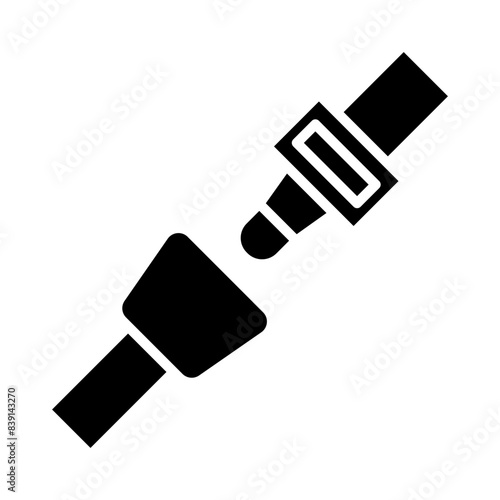 Seat belt glyph icon
