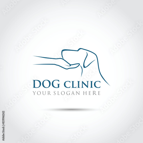 Dog Clinic Logo Template. Vector Illustrator