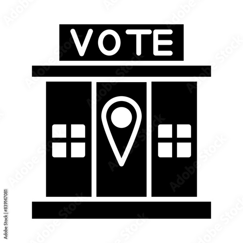 Polling place glyph icon