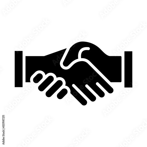 Handshake glyph icon
