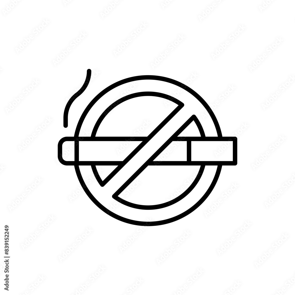 Quit smoking outline icons, minimalist vector illustration ,simple transparent graphic element .Isolated on white background Quit smoking outline icons, minimalist vector illustration ,simple transparent graphic element .Isolated on white background