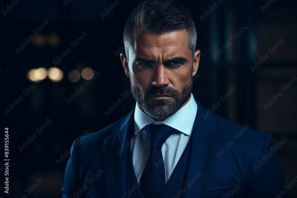 Handsome man gentleman successful confident strict businessman made with generative AI technology Handsome man gentleman successful confident strict businessman made with generative AI technology