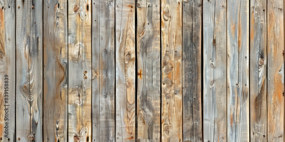 Naklejka premium A vertical wood panel texture background, suitable for use in posters, flyers, or digital presentations. 