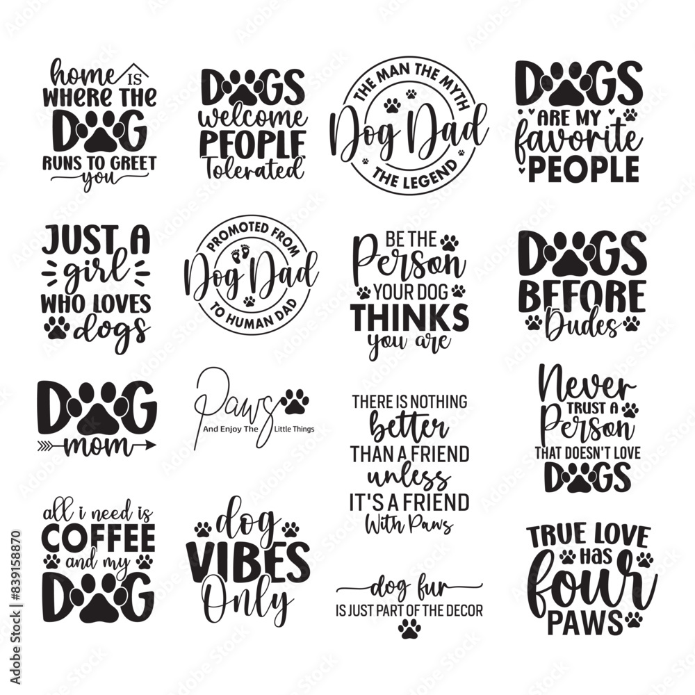Obraz premium Dog SVG Bundle