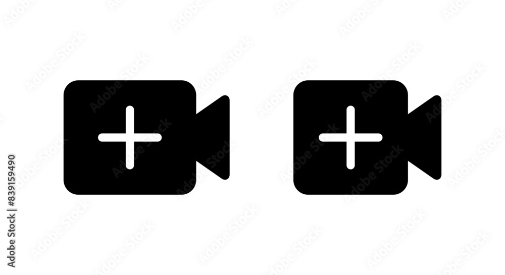 Obraz premium Add video content icon in generic style