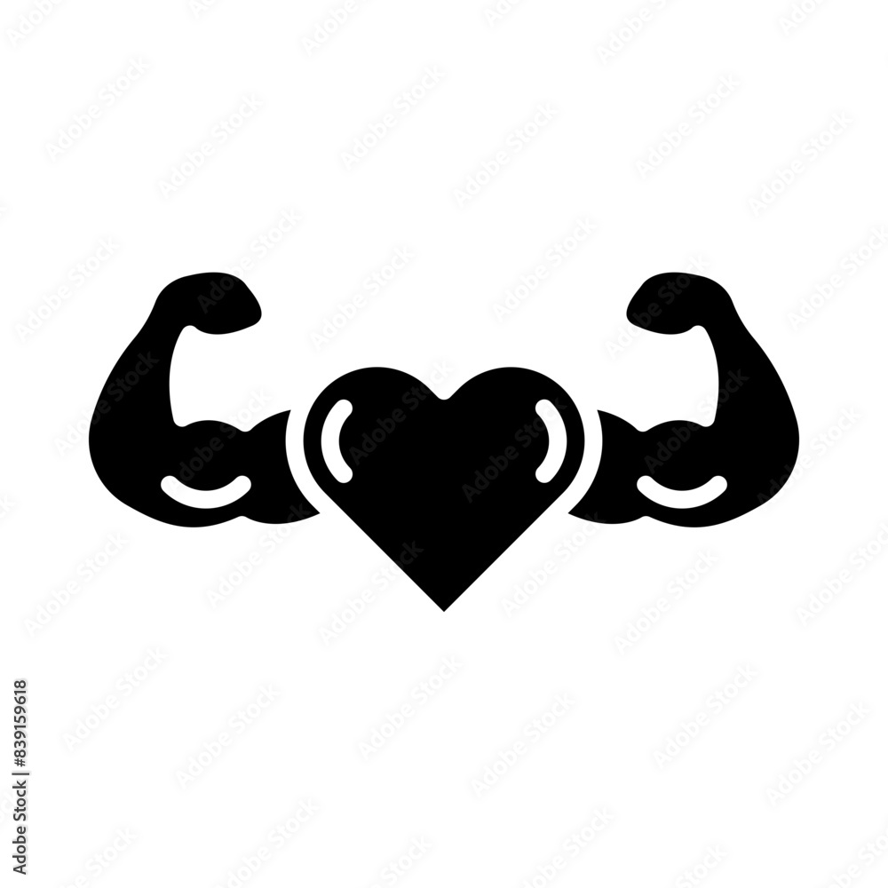 Healthy Heart glyph icon Healthy Heart glyph icon