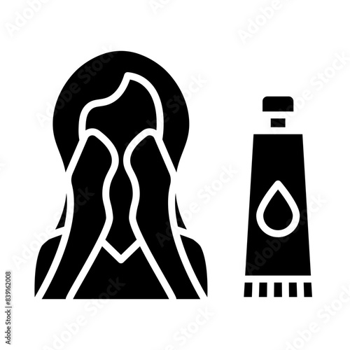 Face cleanser glyph icon