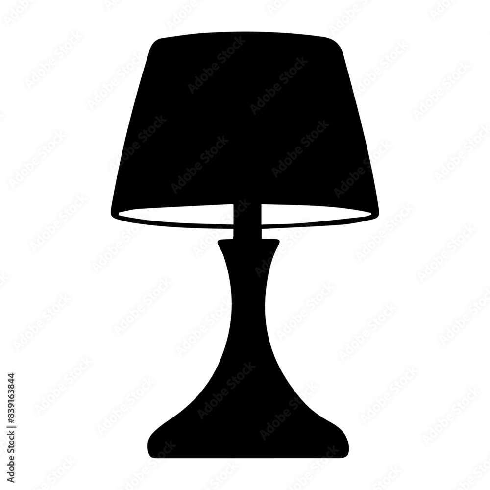Black silhouettes of table lamps - İllüstrasyon Black silhouettes of table lamps - İllüstrasyon