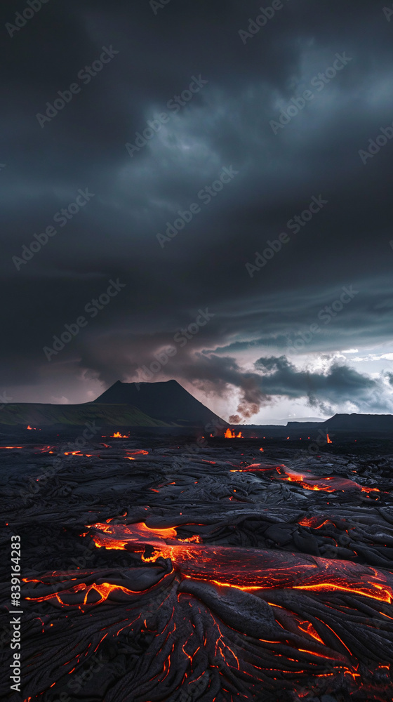 Fototapeta premium Volcanic Activity Close up image
