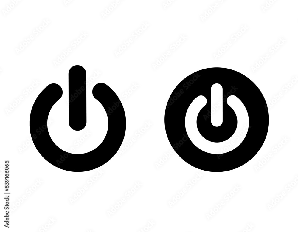 Log out icon vector with simple design.power button icon Log out icon vector with simple design.power button icon