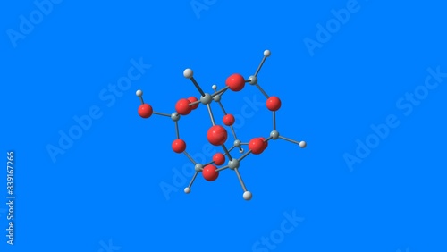 Silicon dioxide cluster rotating video Full HD