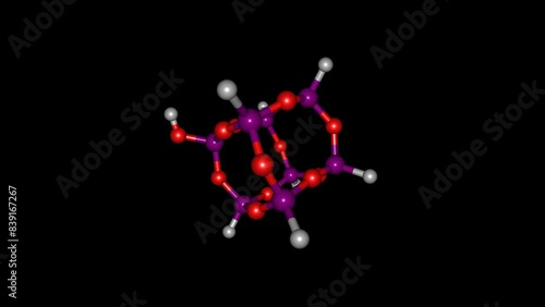 Silicon dioxide cluster rotating video Full HD