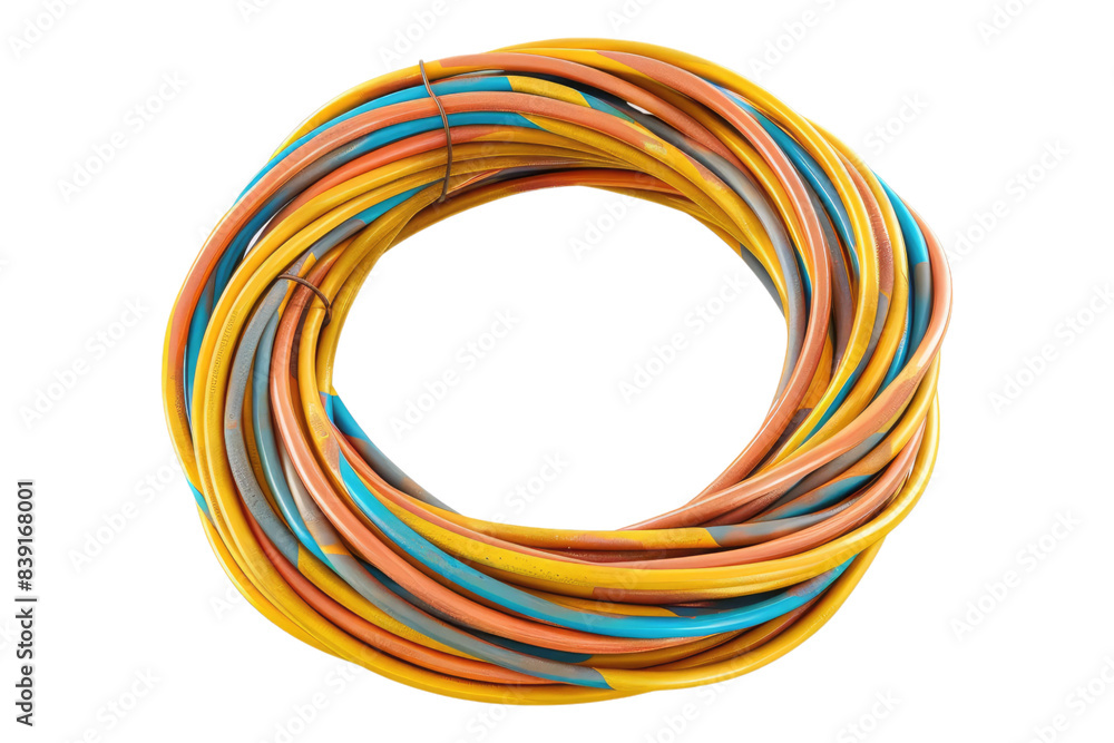 Electric pan cable isolated on white background Electric pan cable isolated on white background