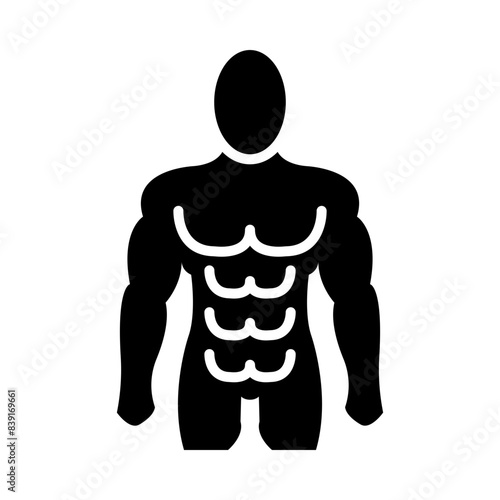 Muscle man glyph icon