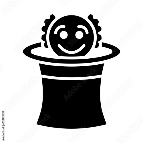 Magic trick glyph icon