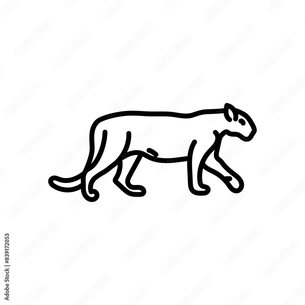 Panther Outline Icon, Vector illustration Panther Outline Icon, Vector illustration