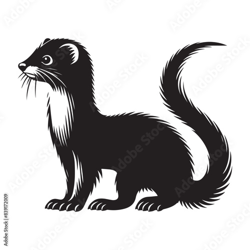 Weasel vector silhouette