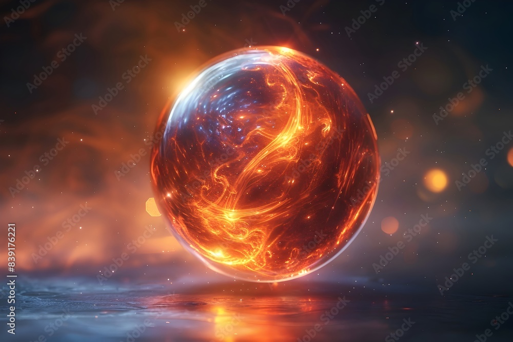 Ethereal Celestial Sphere Glowing with Otherworldly Radiant Energy and Refracting Patterns Ethereal Celestial Sphere Glowing with Otherworldly Radiant Energy and Refracting Patterns