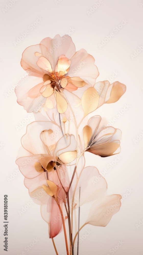 Rose gold flowers plant inflorescence fragility. Rose gold flowers plant inflorescence fragility.