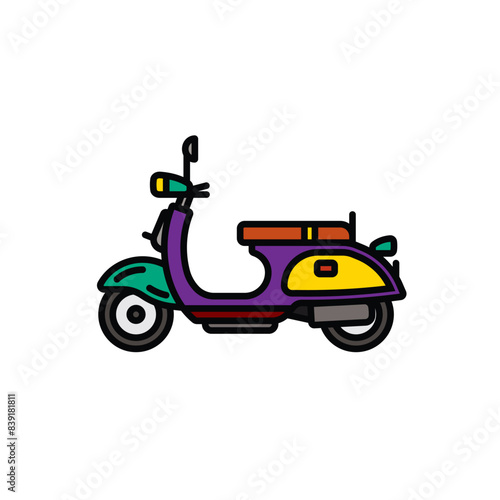Original vector illustration. City scooter. A contour icon.