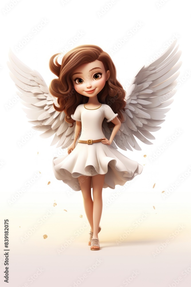 3D Illustration of girl female person child. 3D Illustration of girl female person child.