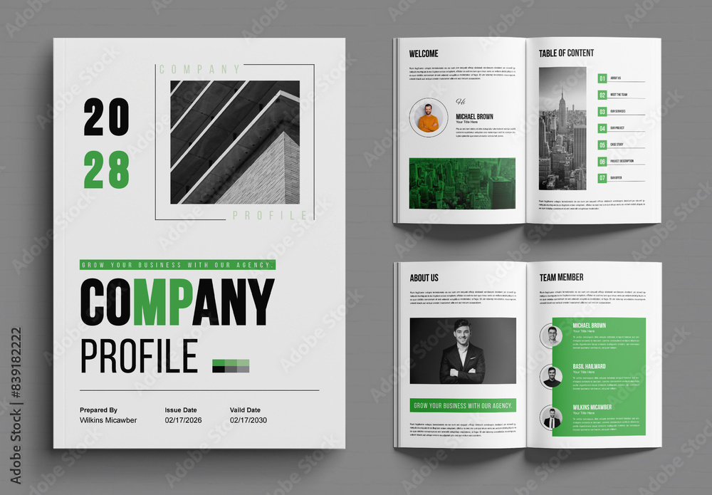 Company Profile Design Stock Template Adobe Stock