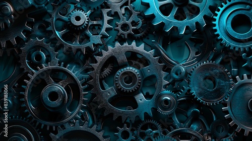 Wallpaper Mural Mechanical Complexity: Cogs and Gears in Harmony Torontodigital.ca