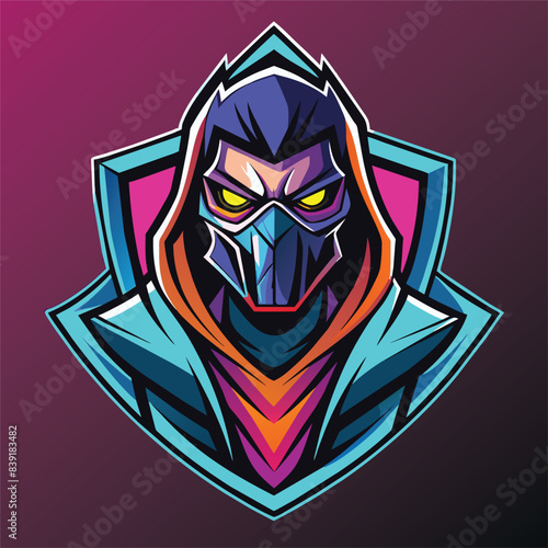 Vector Angry Masked Gamer Esports Logo