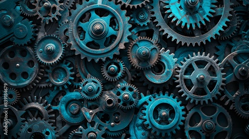 Wallpaper Mural Mechanical Complexity: Cogs and Gears in Harmony Torontodigital.ca
