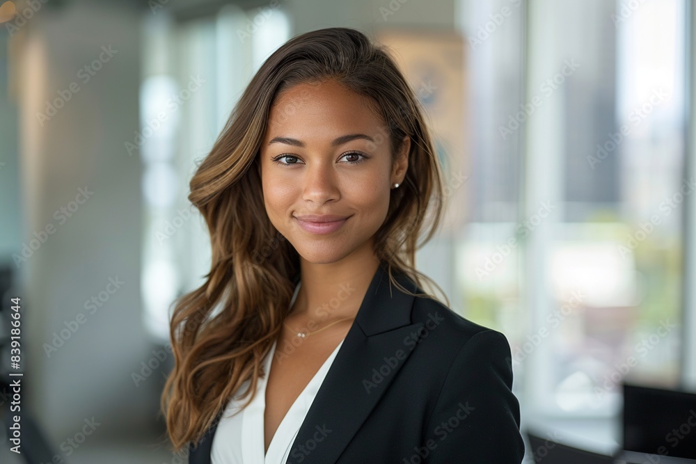 A professional headshot capturing a mixed-race individual with natural curly hair, thoughtfully gazing into the distance, exuding confidence and contemplation. A professional headshot capturing a mixed-race individual with natural curly hair, thoughtfully gazing into the distance, exuding confidence and contemplation.