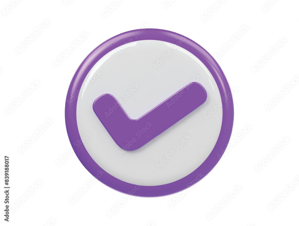 Accept icon 3d render illustration Accept icon 3d render illustration