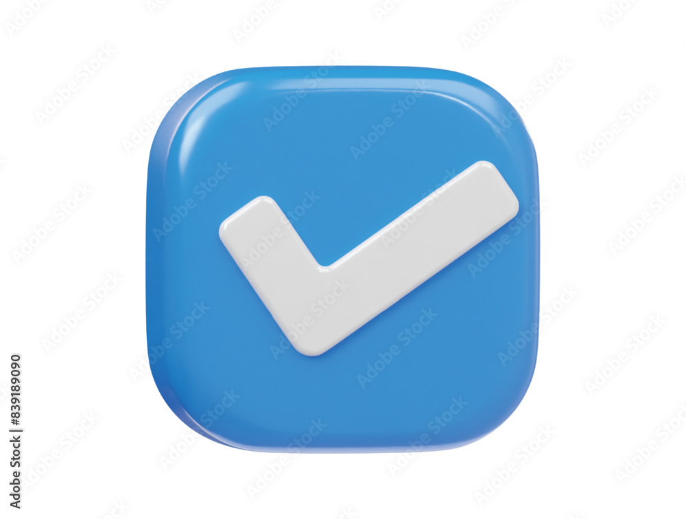 Accept icon 3d render illustration Accept icon 3d render illustration