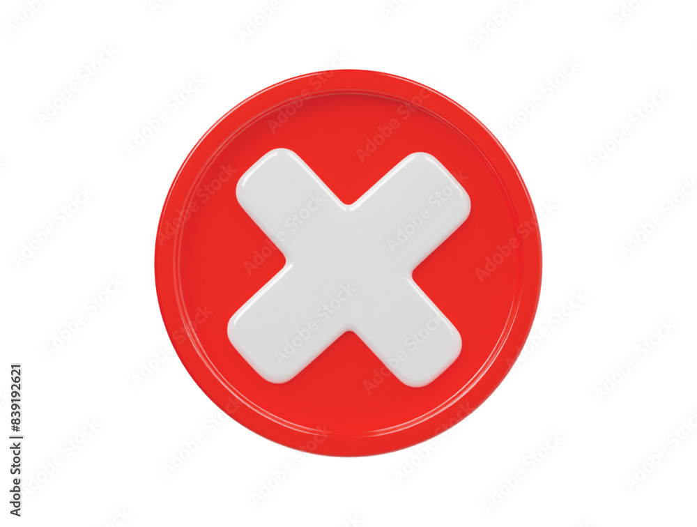 Reject icon 3d rener illustratio Reject icon 3d rener illustratio