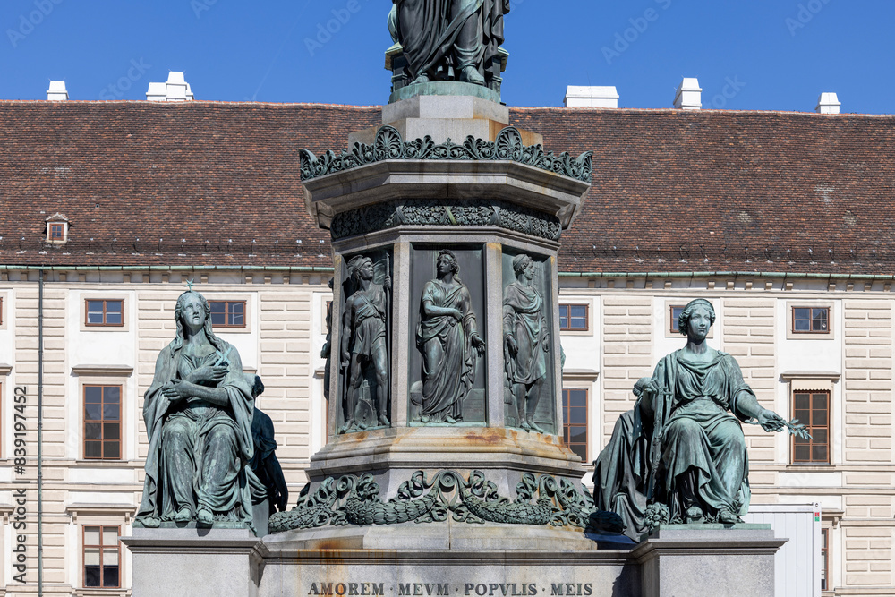 Monument to Emperor Franz I, located in the central courtyard of the Hofburg Palace, Vienna, Austria